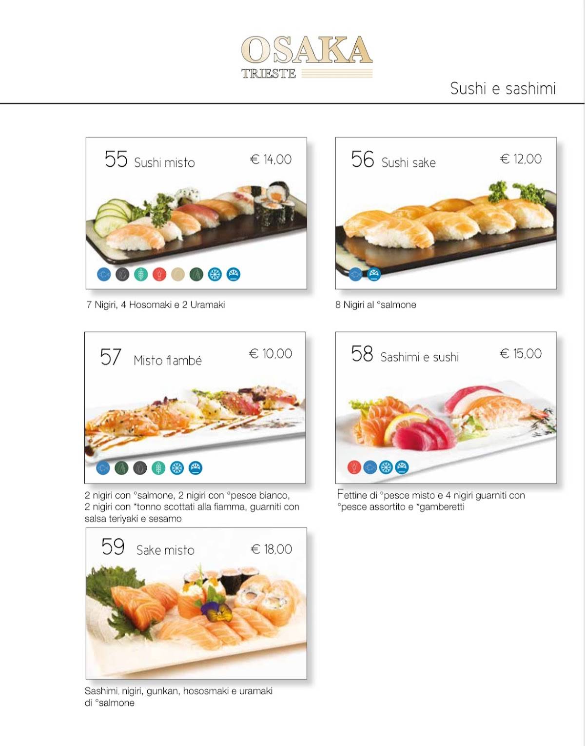 Menu di OSAKA 