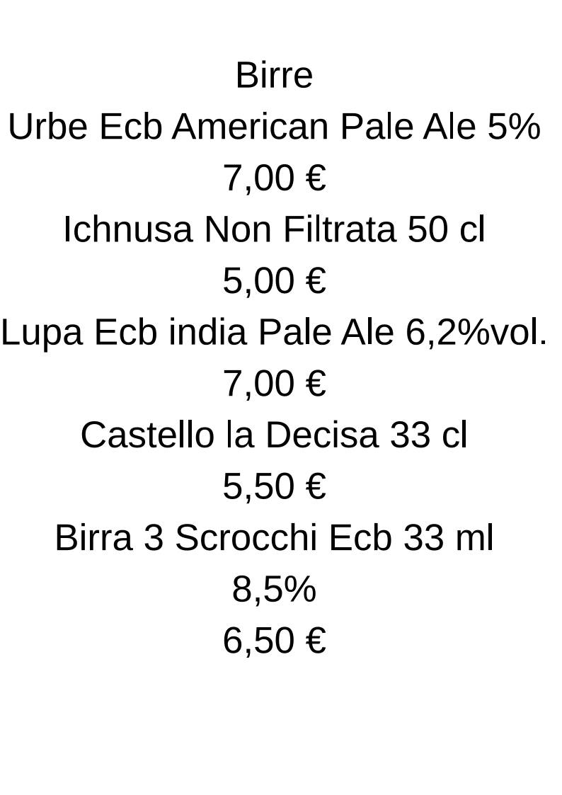Menu di OVALE PINSERIA 