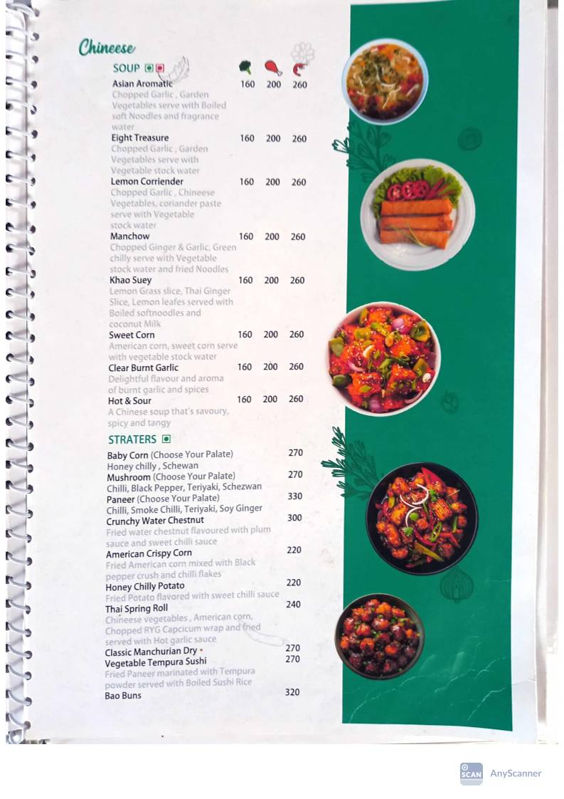 Oberai Bakers & Cafe menu