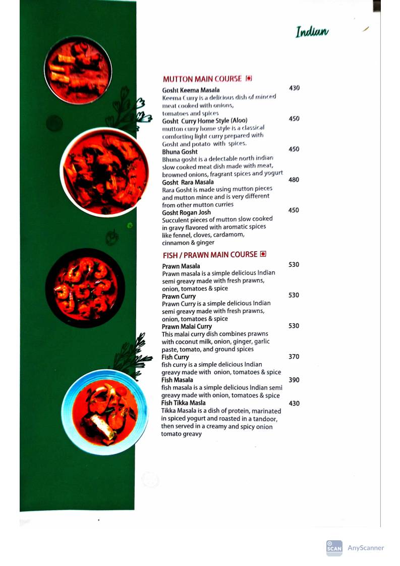 Oberai Bakers & Cafe menu