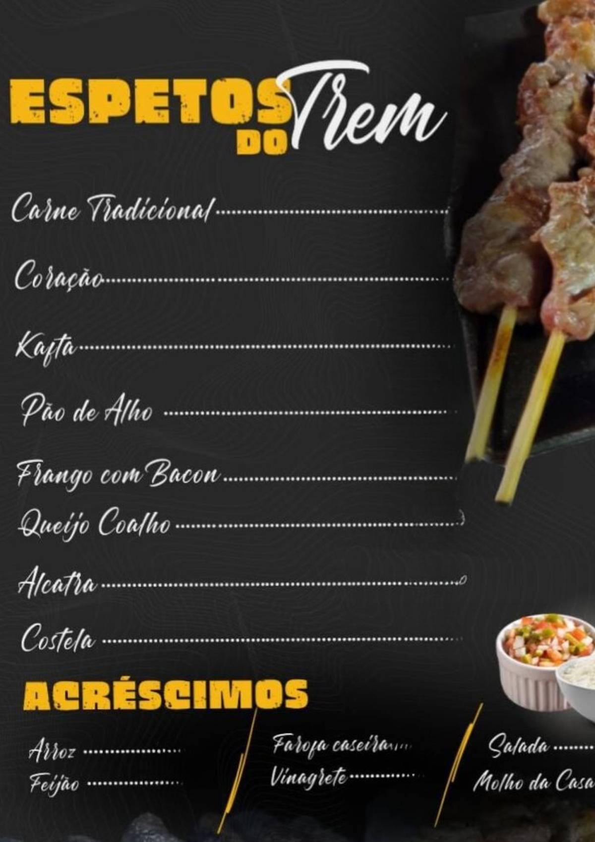 Restaurante bar Óiotrem cardápio