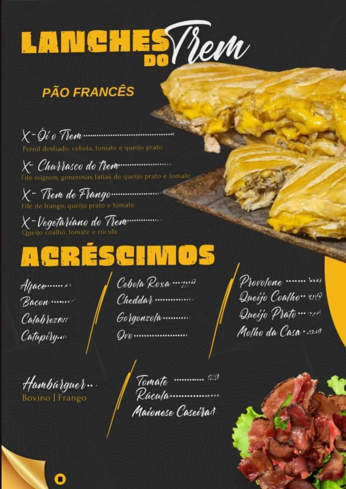 Restaurante bar Óiotrem cardápio