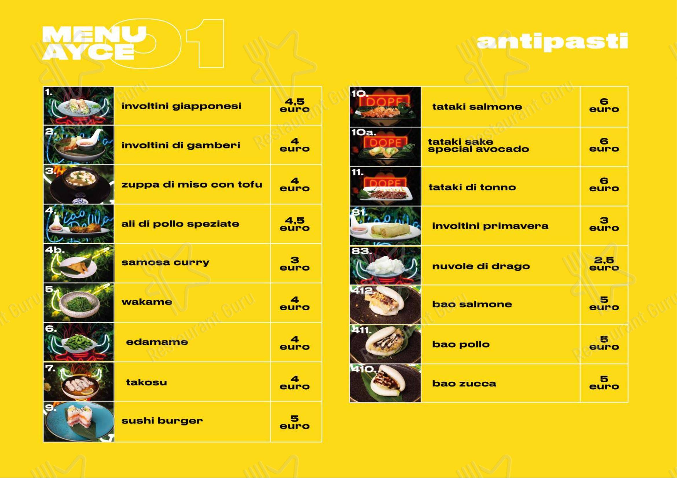 Menu pour Oishi Sushi Restaurant dans Rome