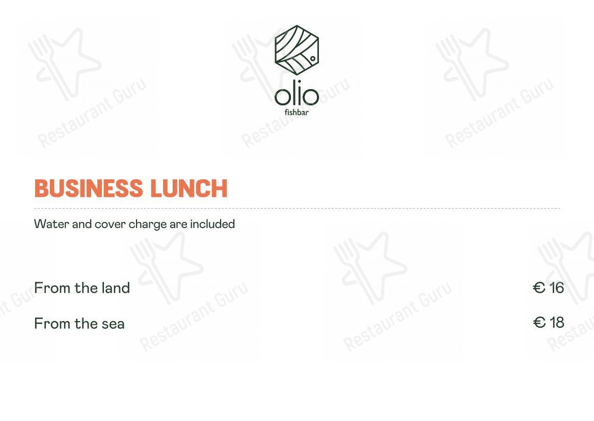 Takeaway Menu per Olio fishbar in Saronno