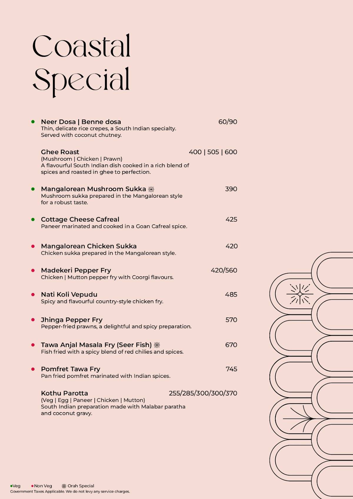 Orah Brew Garden menu