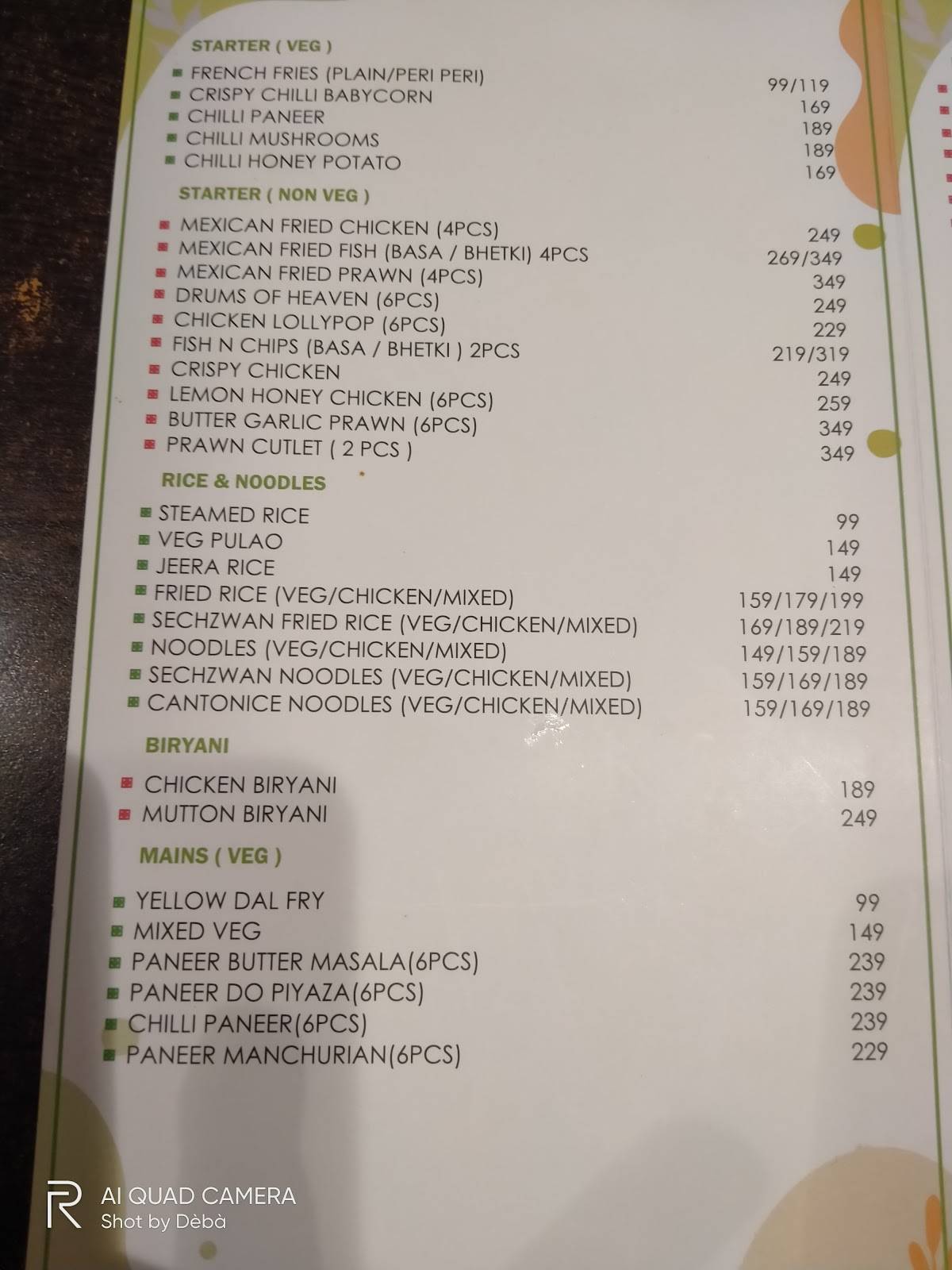 Orko'ss Express Cafe menu
