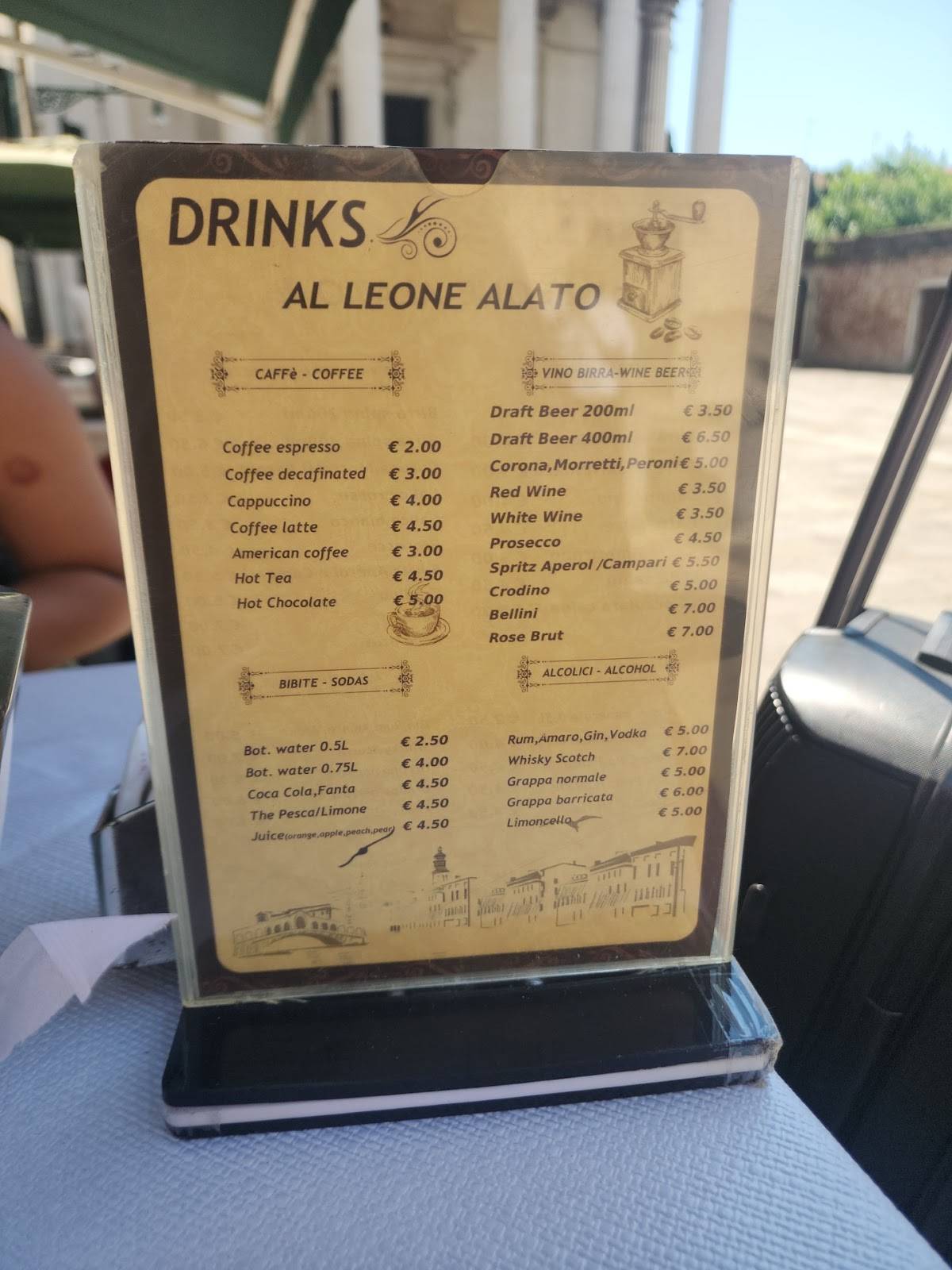 Menu di Osteria Leone Alato 