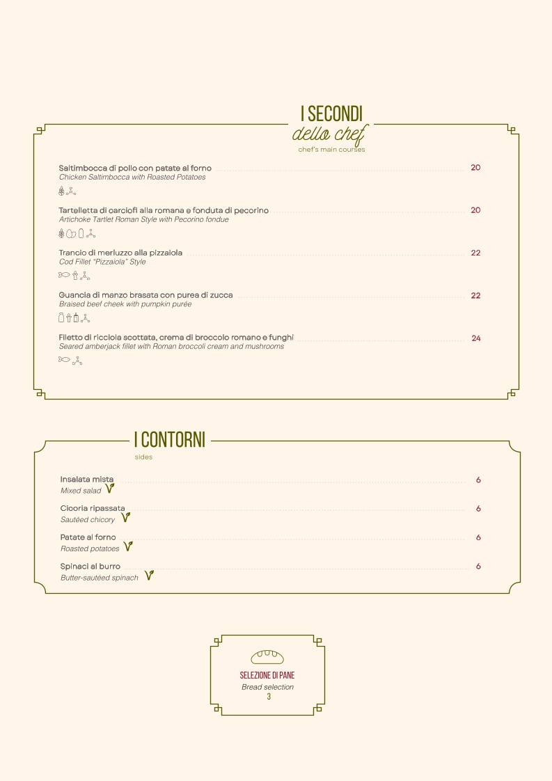 Menu di Osteria Oliva 