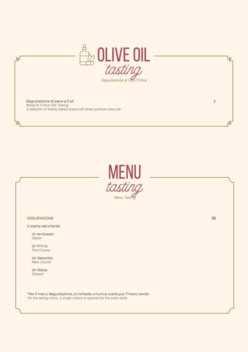 Menu di Osteria Oliva 