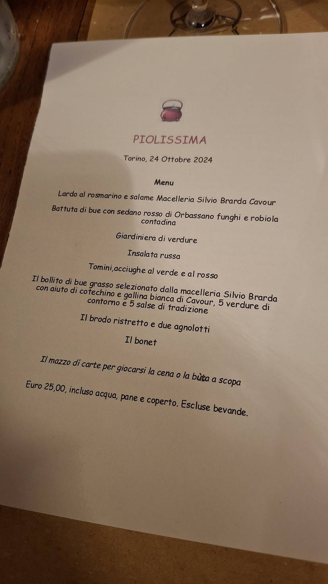 Menu di Osteria le Ramine 