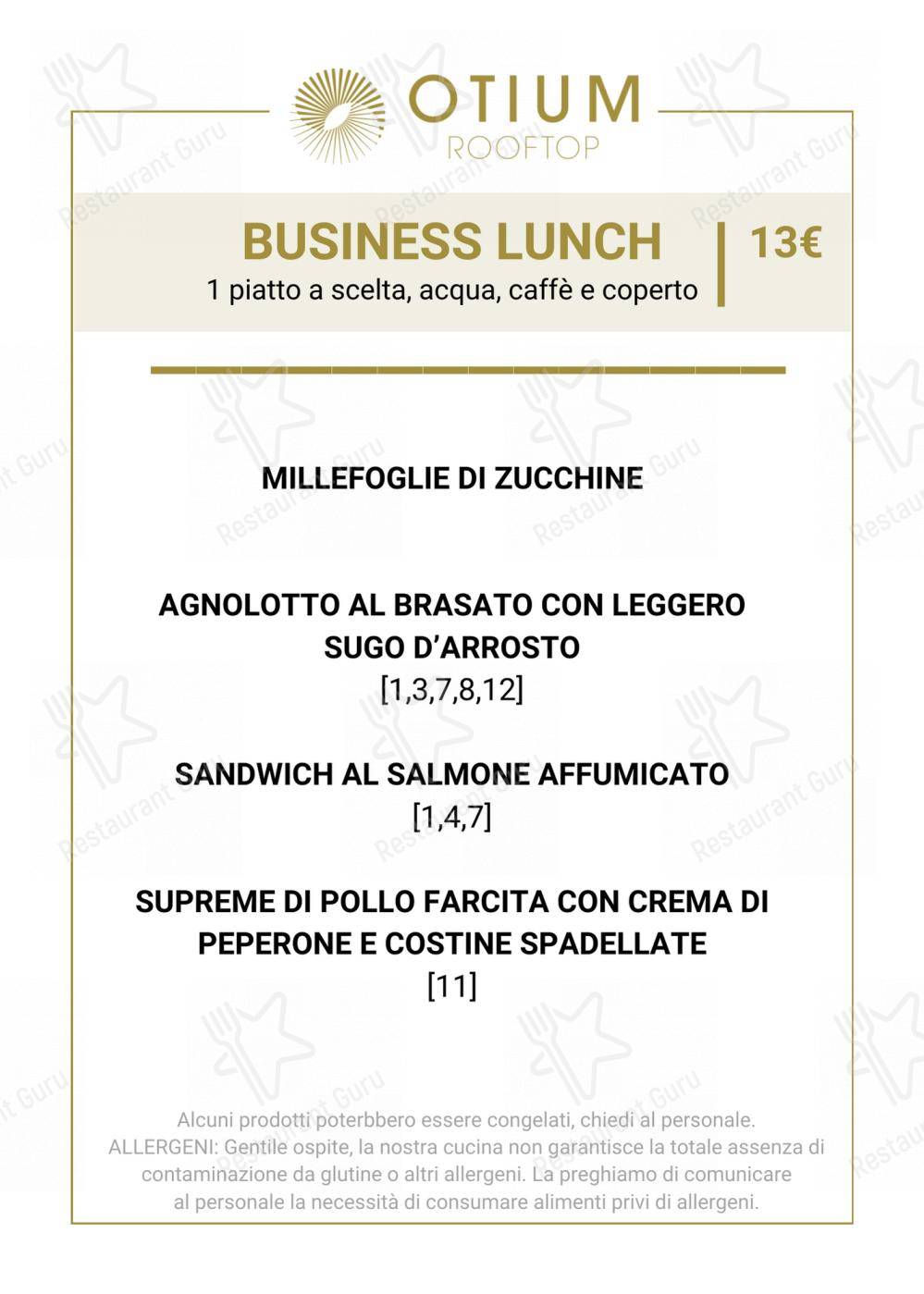 Menu di Otium Rooftop - Детское