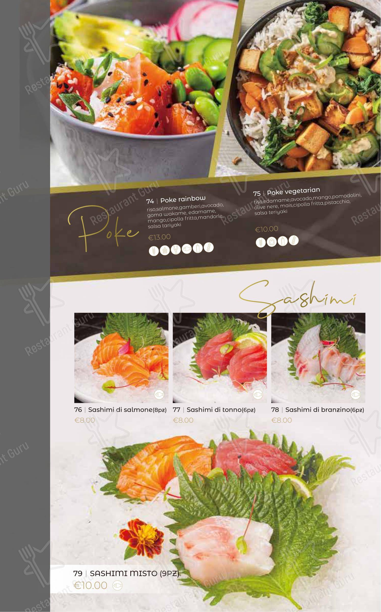 Menu bar per Oya Sushi Rovigo ristorante