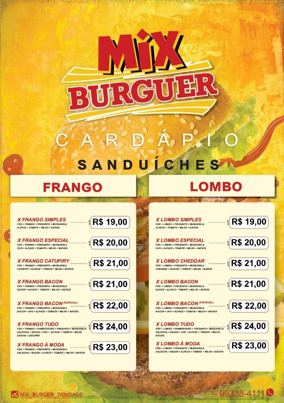 PIT DOG Mix Burguer cardápio