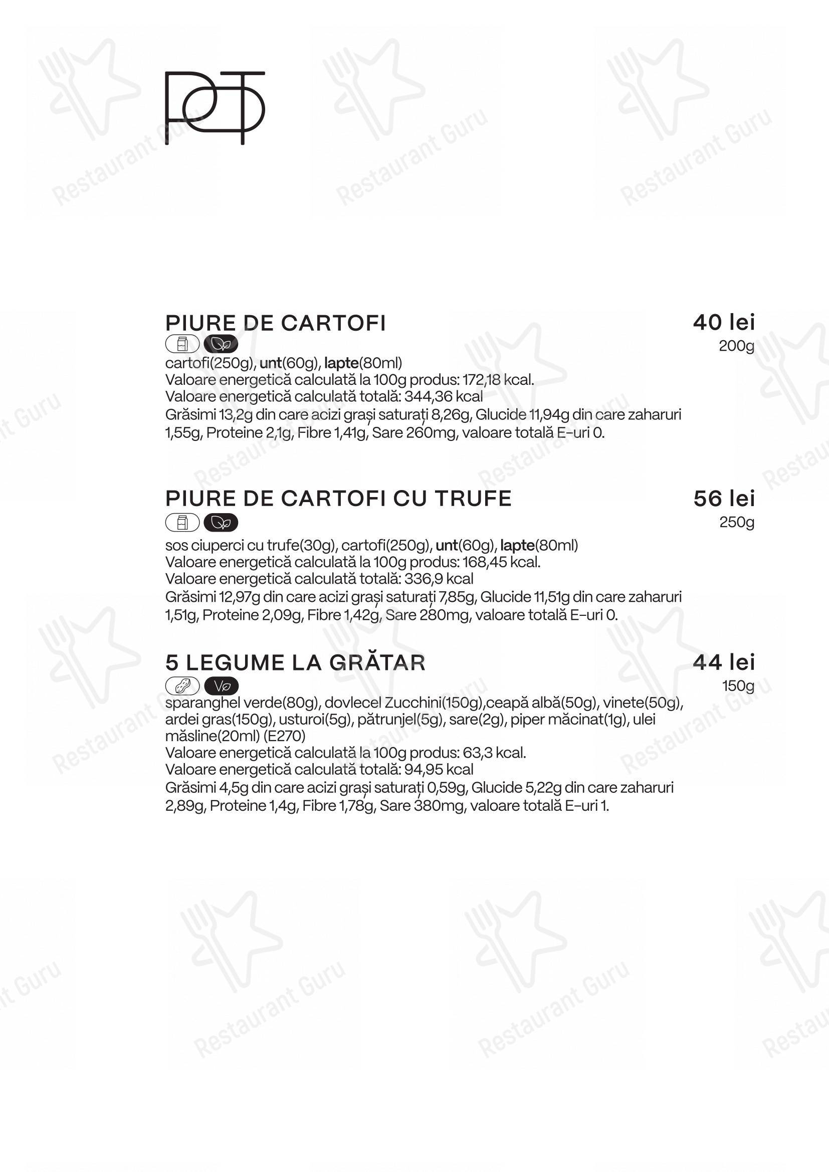 菜单 pour POT.stories restaurant