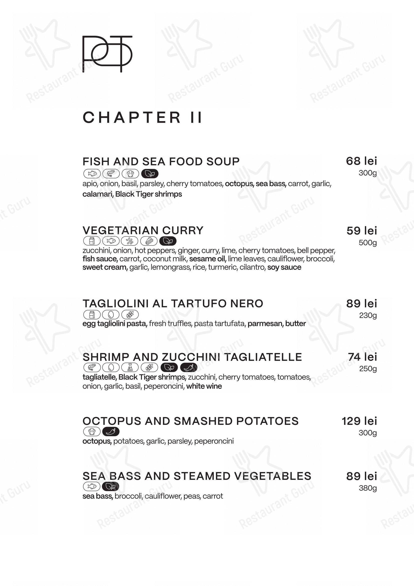 Menu pour POT.stories - Menu bar
