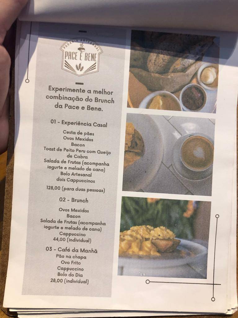 Pace e Bene Padaria Artesanal cardápio