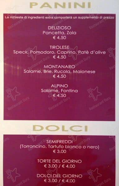 Menu di Pacino Cafè 