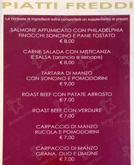 Menu di Pacino Cafè 