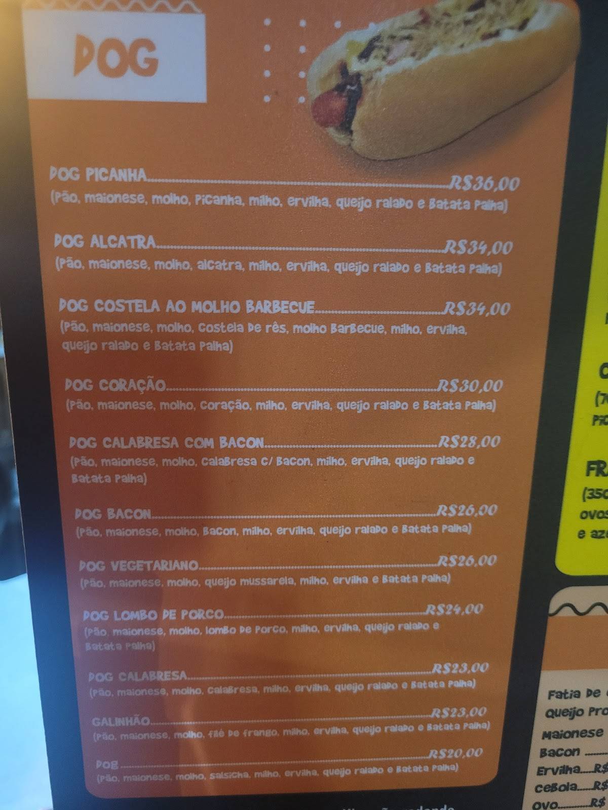 Pacote Lanches Cassino cardápio