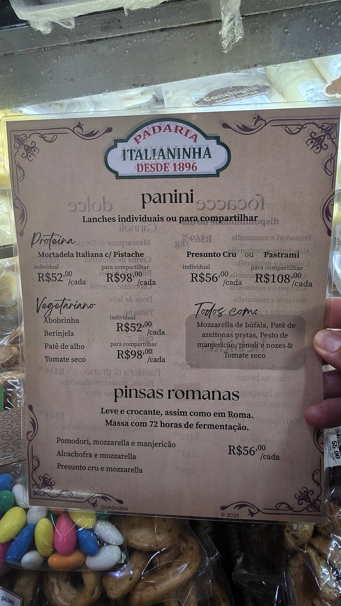 Panetteria Italianinha cardápio