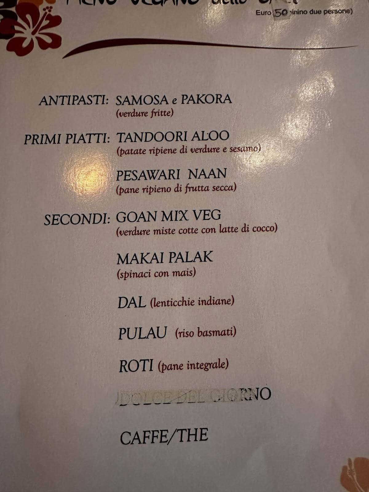 Menu di Ristorante Indiano Buddha 