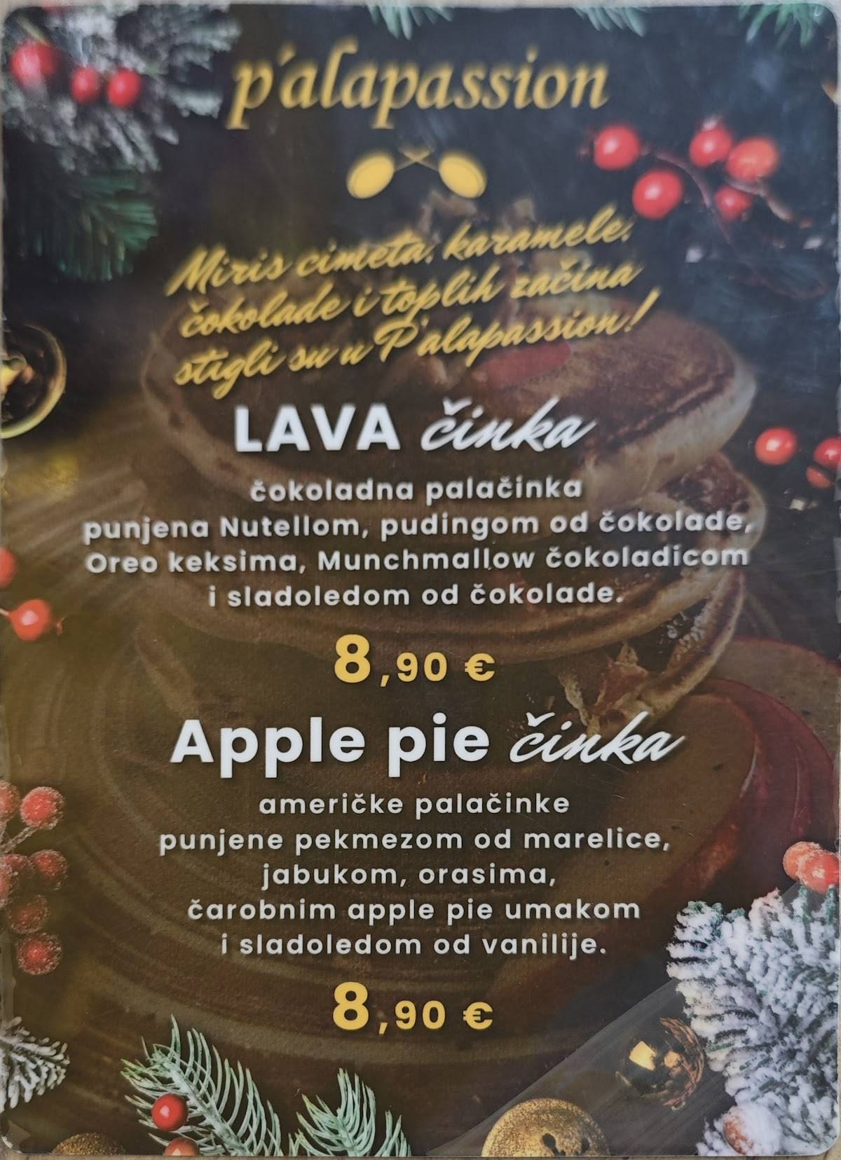 Menu di P'alapassion 