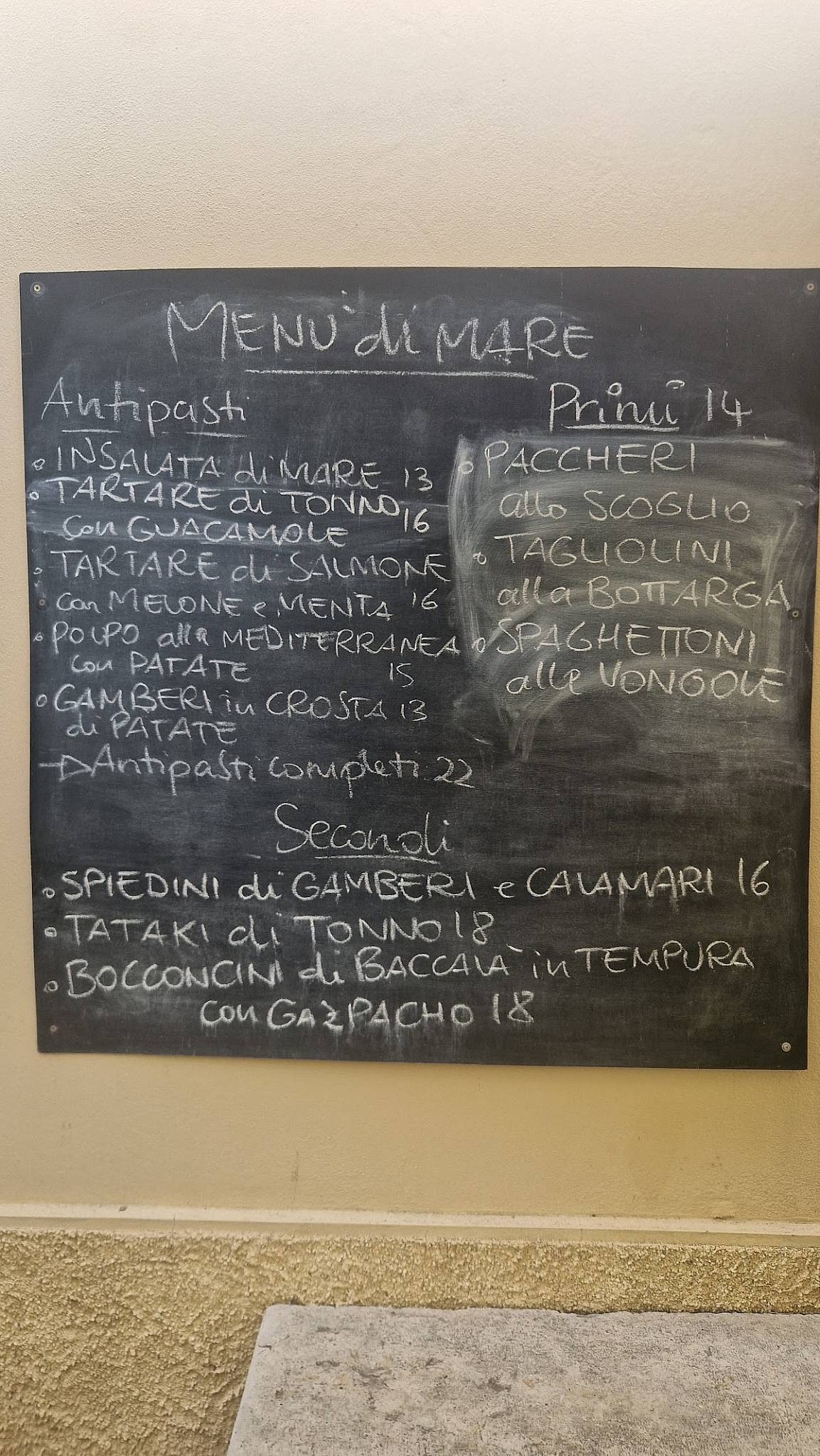 Menu di Palìs Cucina A Fuoco Lento 