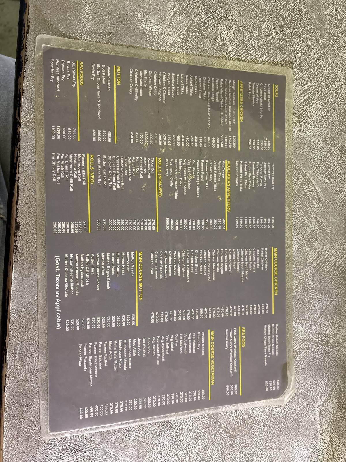 Pal's Fish Corner menu