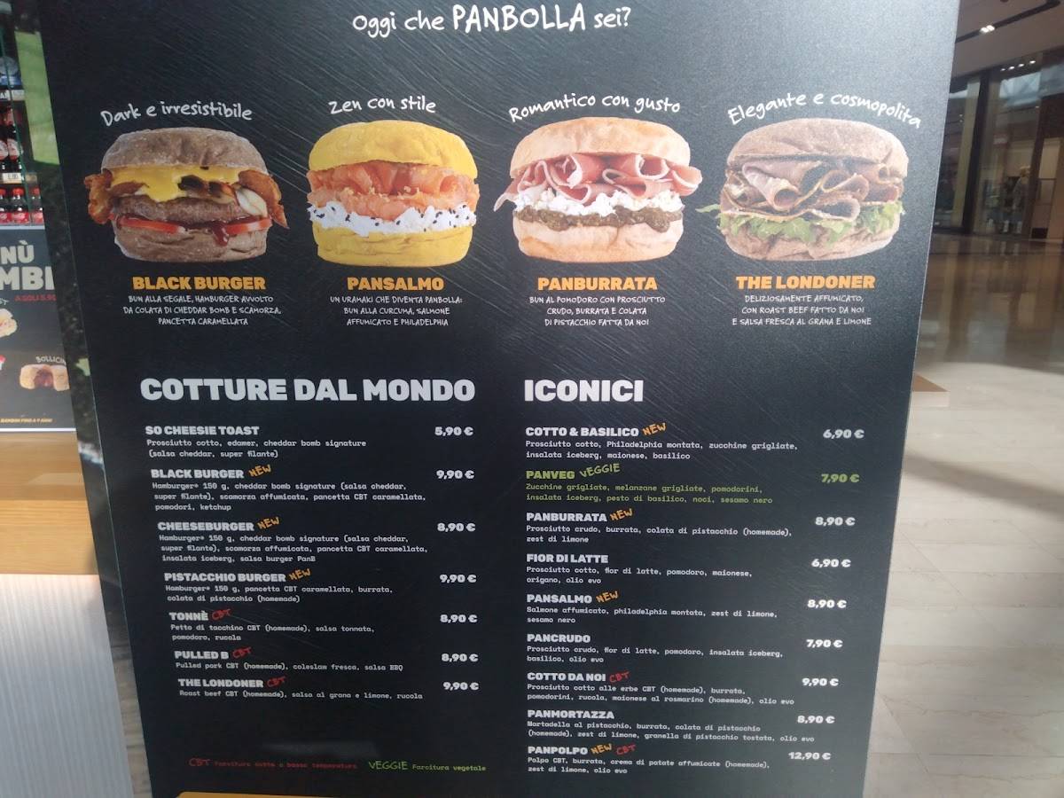 Menu di Panbolla Bergamo - Panini Gourmet 