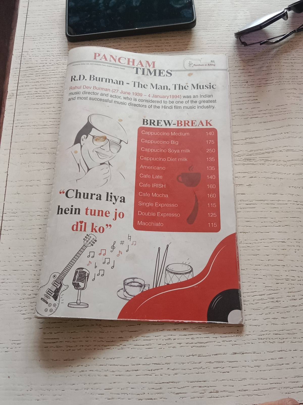 Pancham er Adday menu