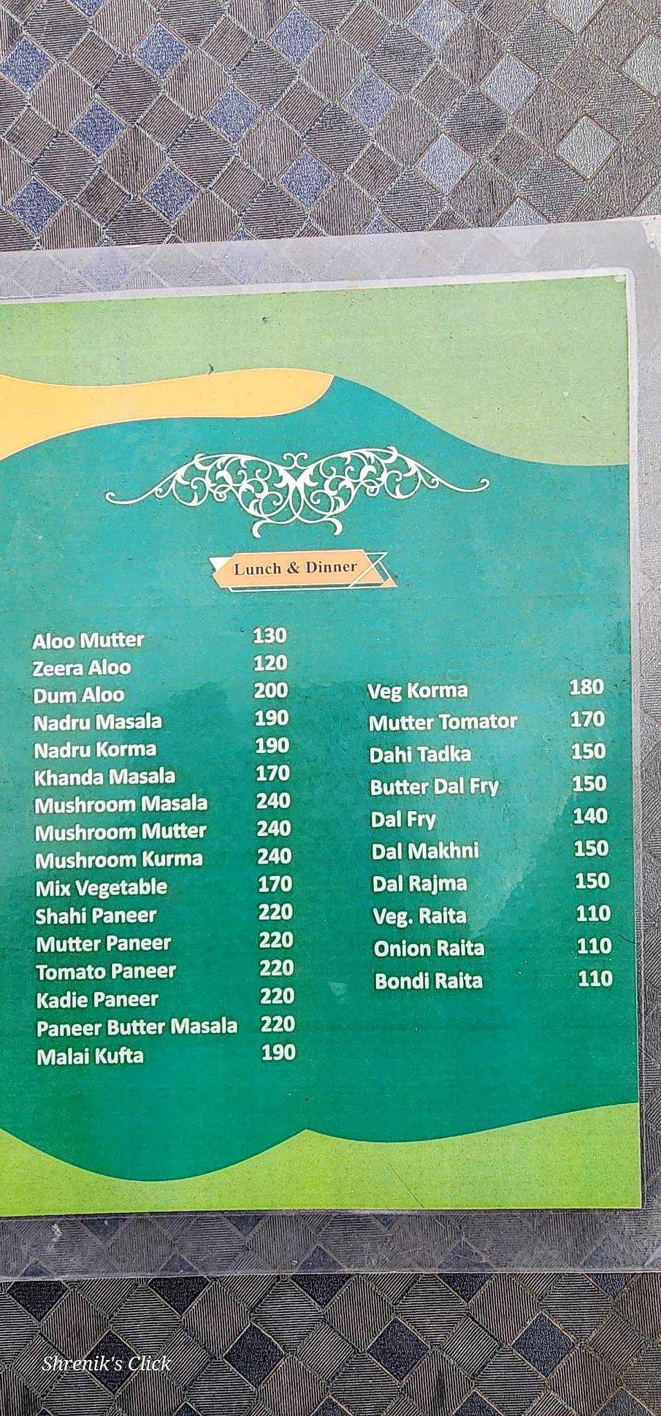 Pandit Brothers Vegetarian Dhaba/jain food also available menu