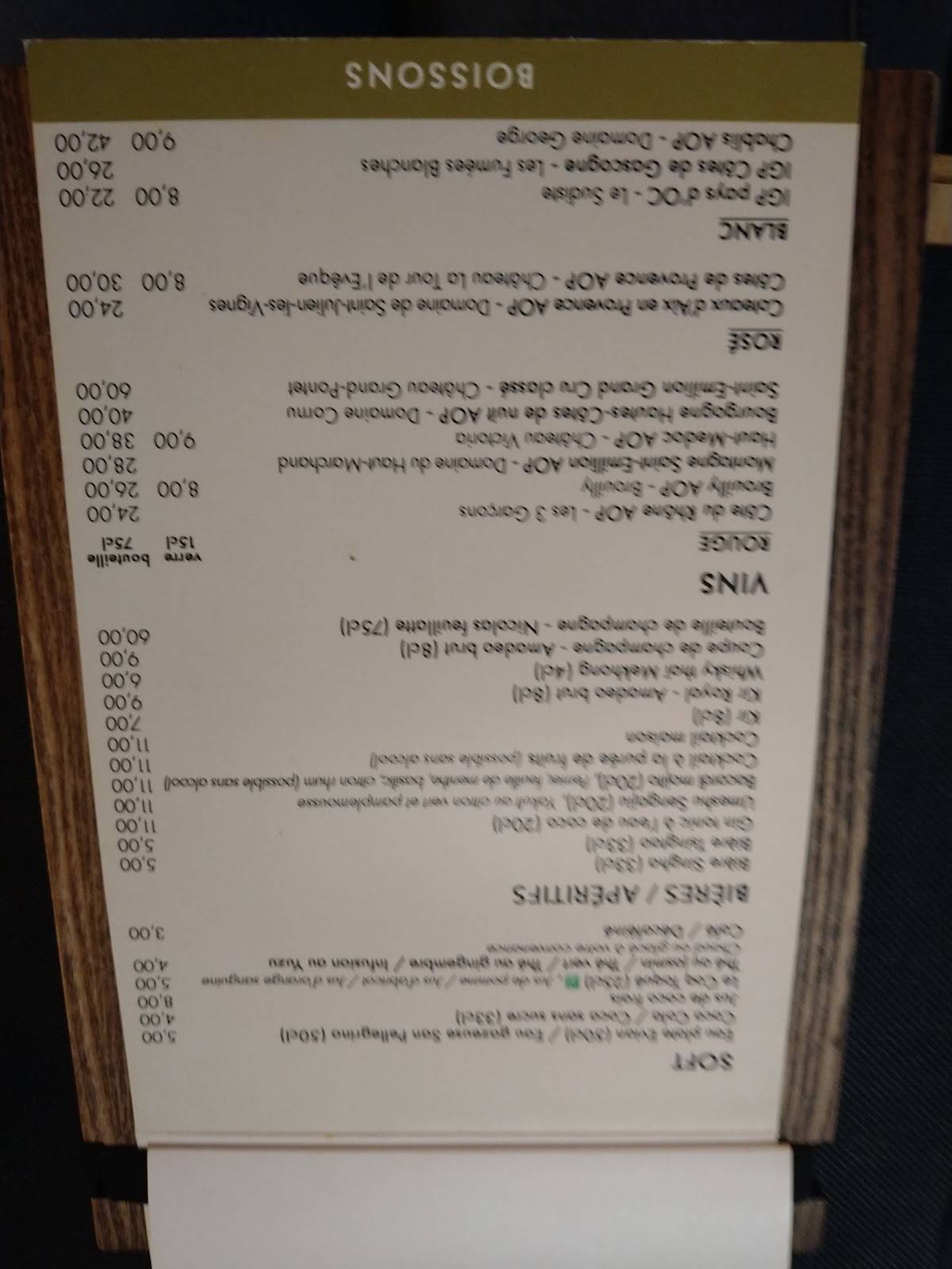 Menu de Aloï