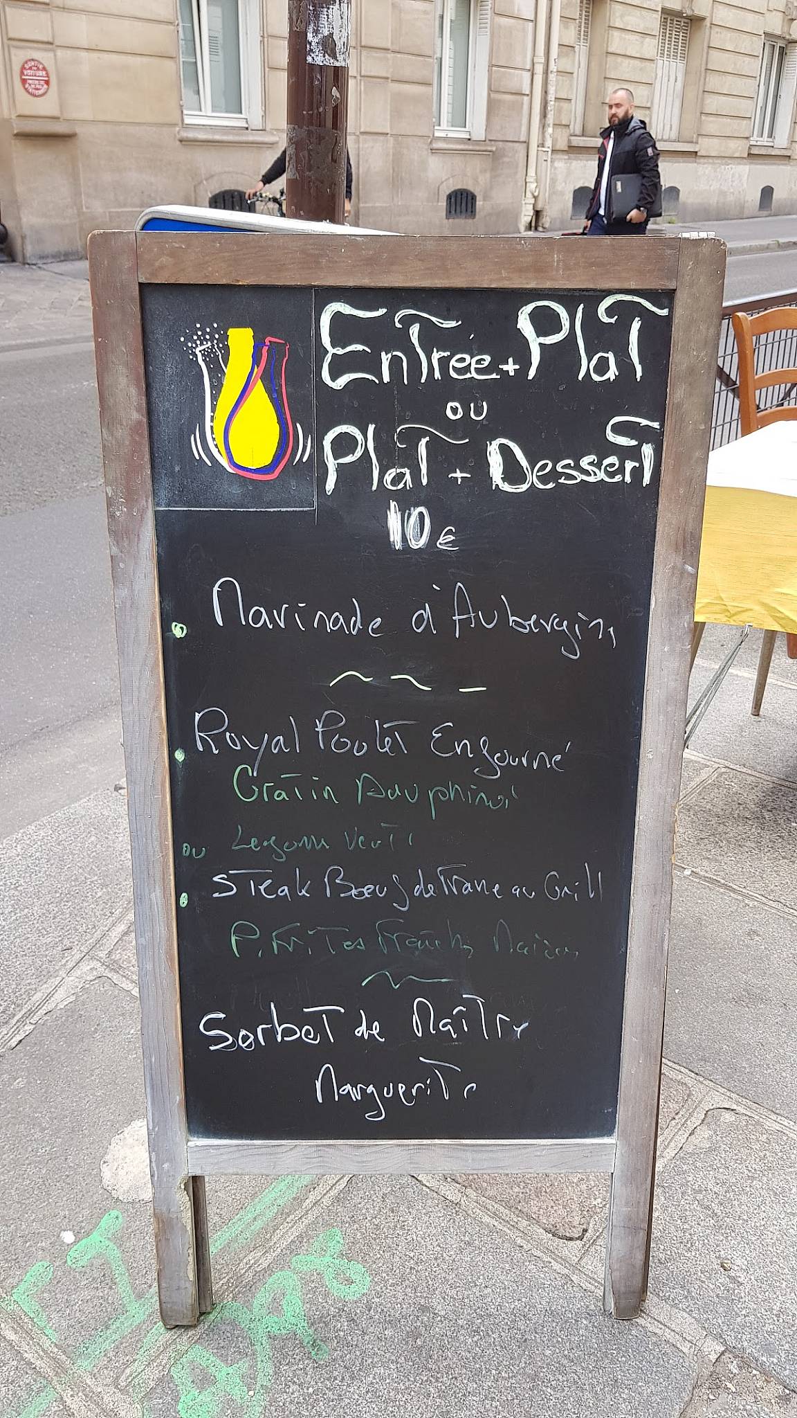 Menu de L'Oasis