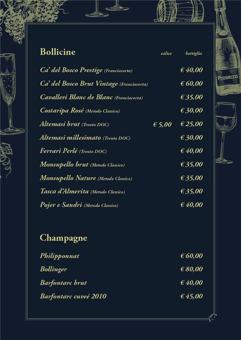 Menu di Pub Birreria La Corriera 