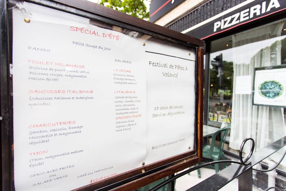 Menu au Pasta Express restaurant, Montréal, Rue Fleury E