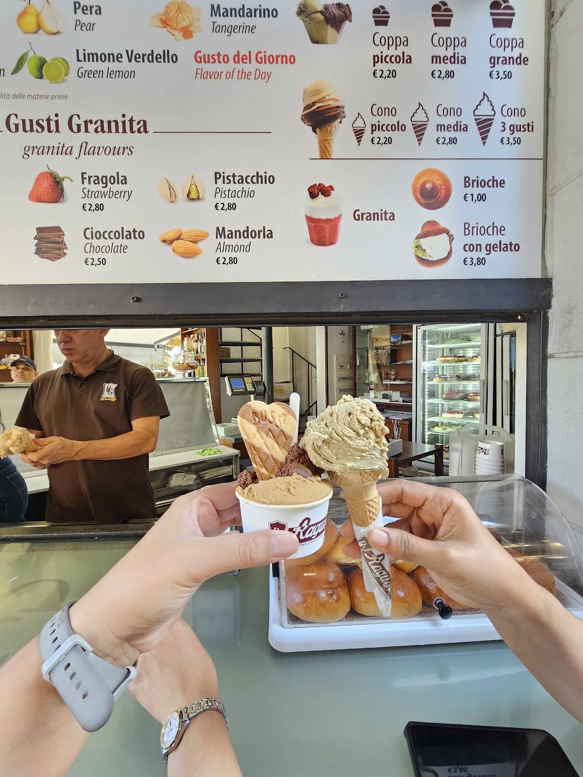 Menu di Pasticceria Gelateria Ragusa Eventi 