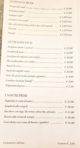 Menu di Peccati di Gola