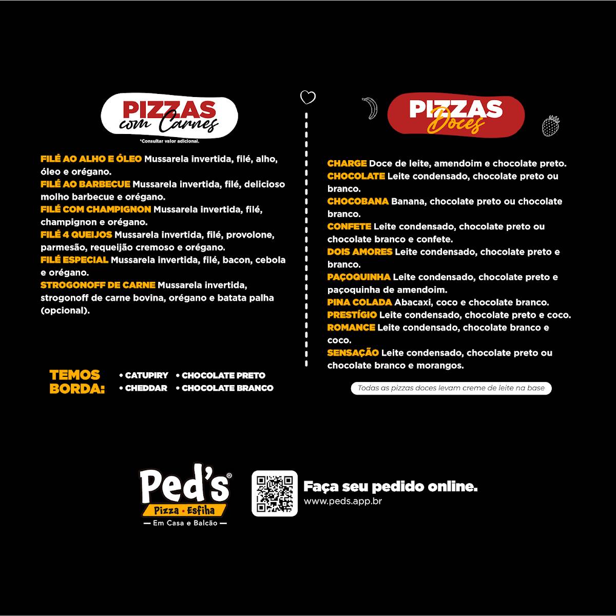 Ped's Pizza e Esfiha cardápio