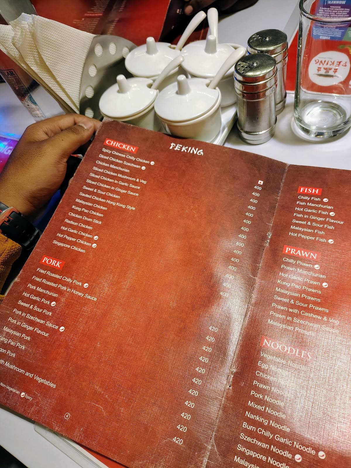 Peking Chinese Restaurant menu