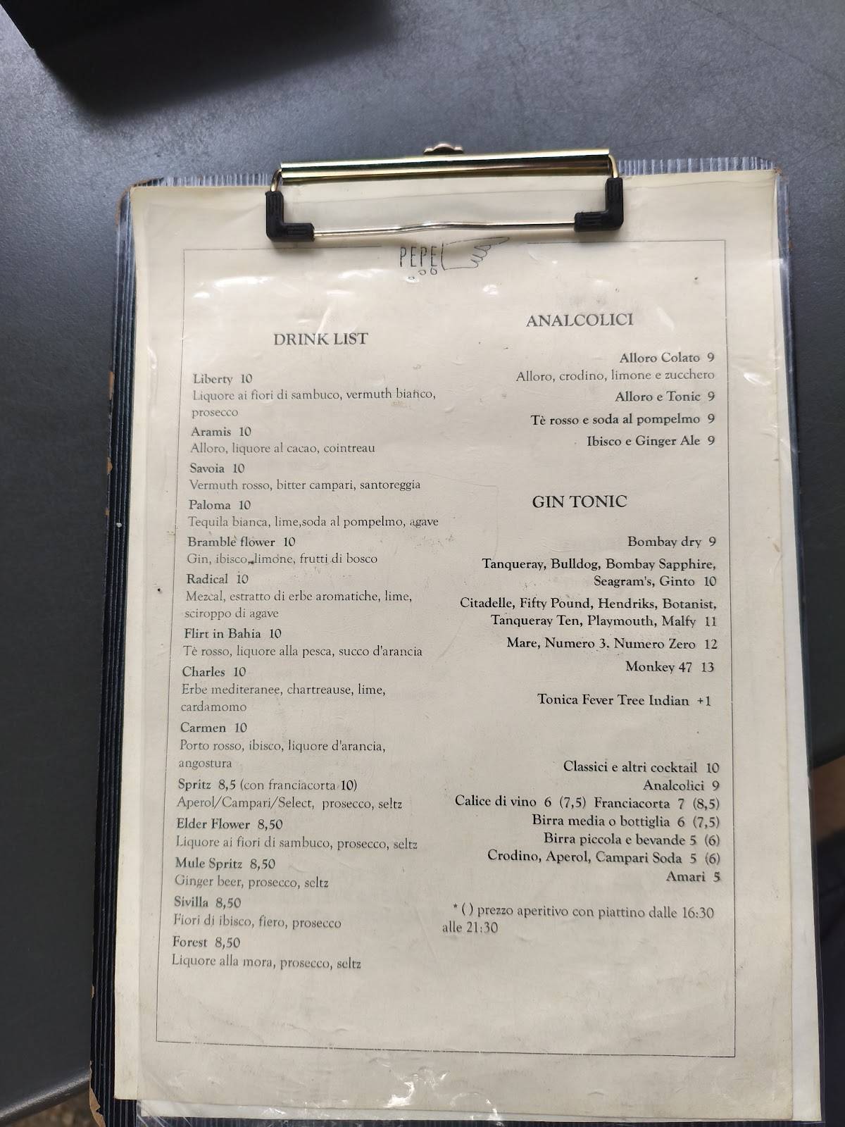 Menu de Pepe