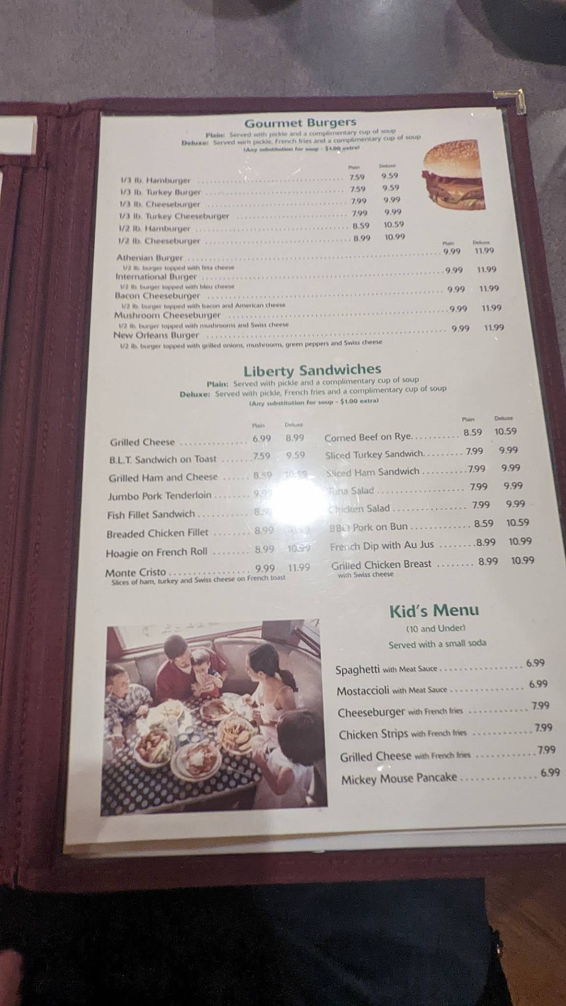 Menu at Liberty Family Restaurant, Peru