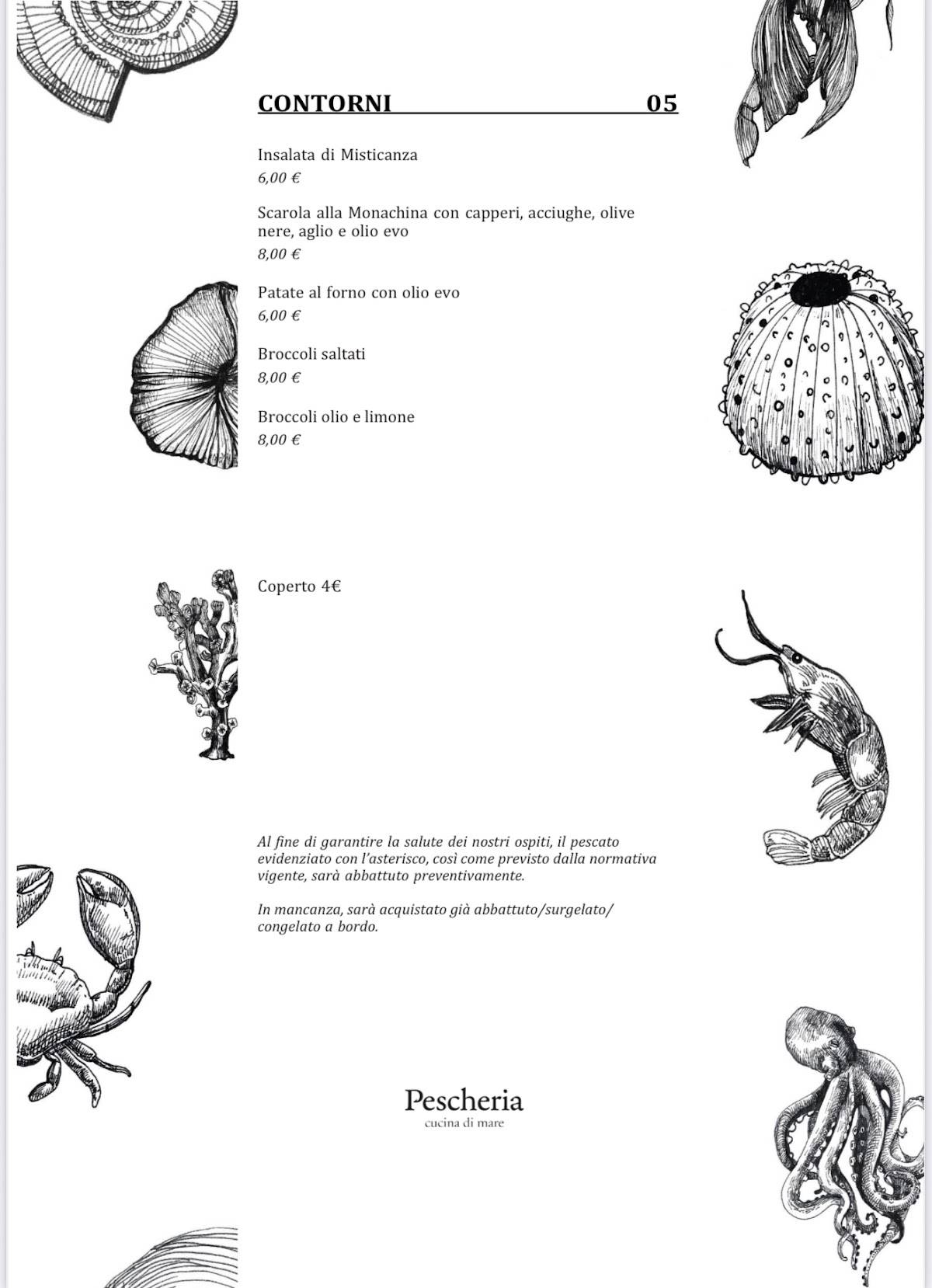 Menu di Pescheria 