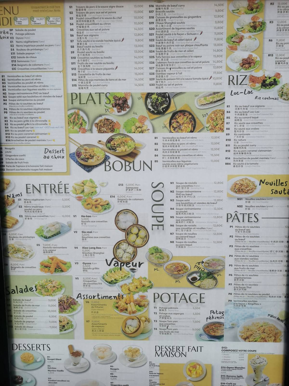 Menu de Pho 66