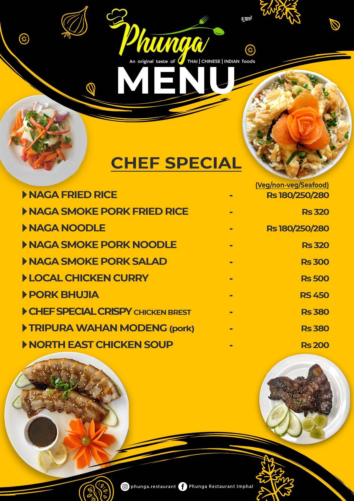 Phunga Restaurant Imphal menu
