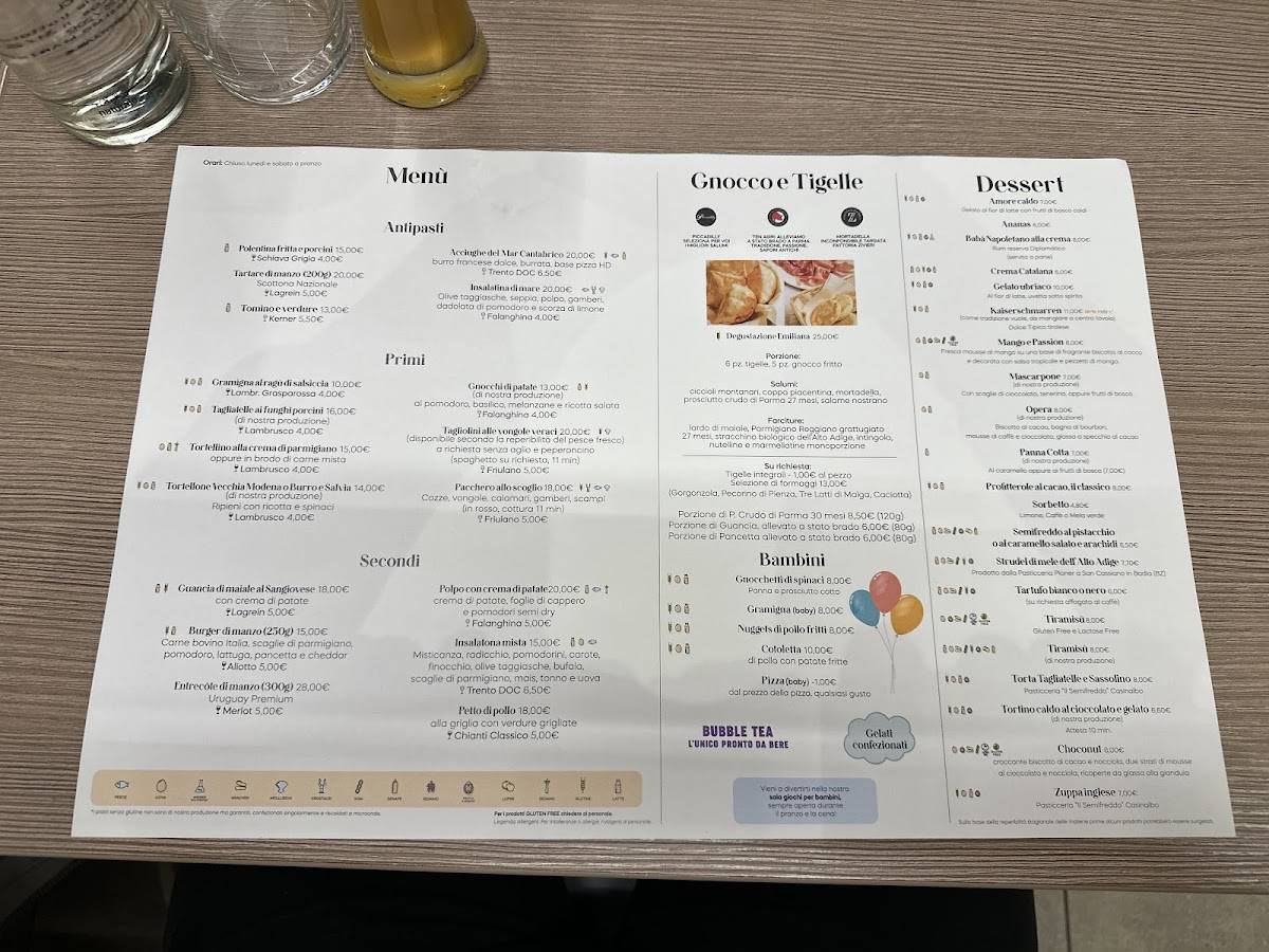 Menu di Piccadilly Pizzeria Ristorante 