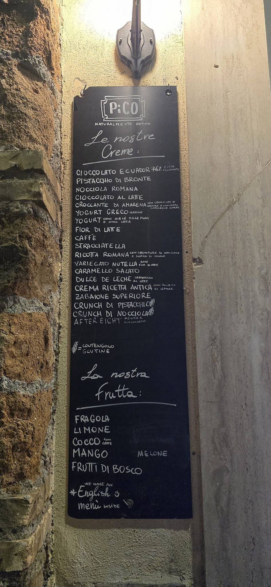 Menu di Pico Gelato - Piazza Bologna 