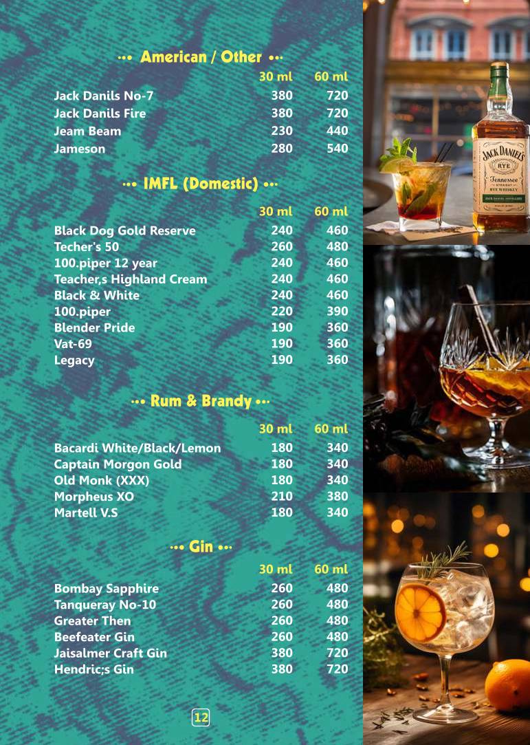 Pinkcafe Bar & Restaurant menu