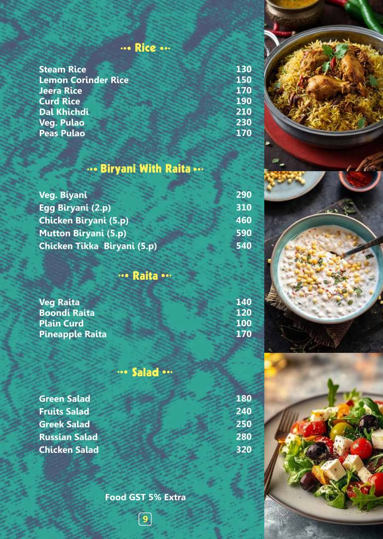 Pinkcafe Bar & Restaurant menu