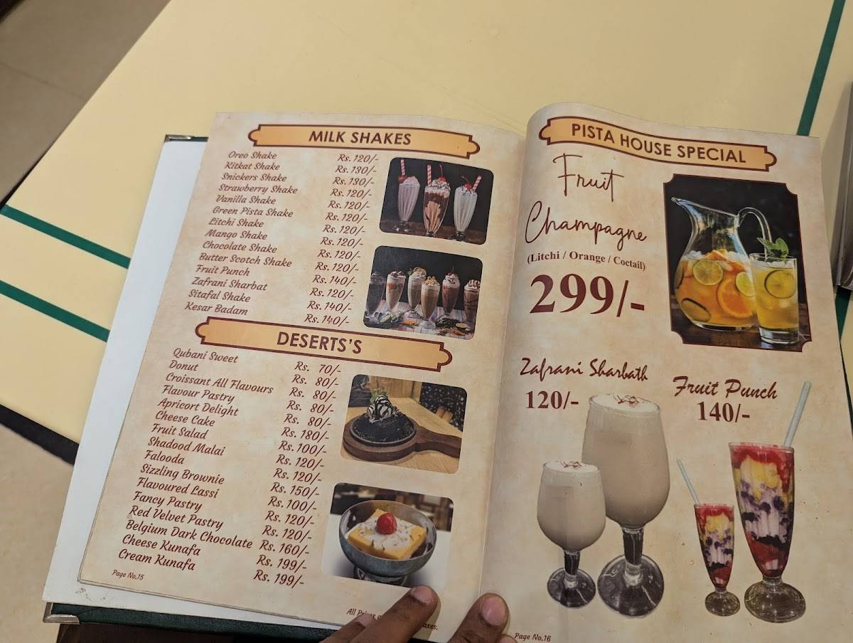 Pista House Alijah Kotla menu