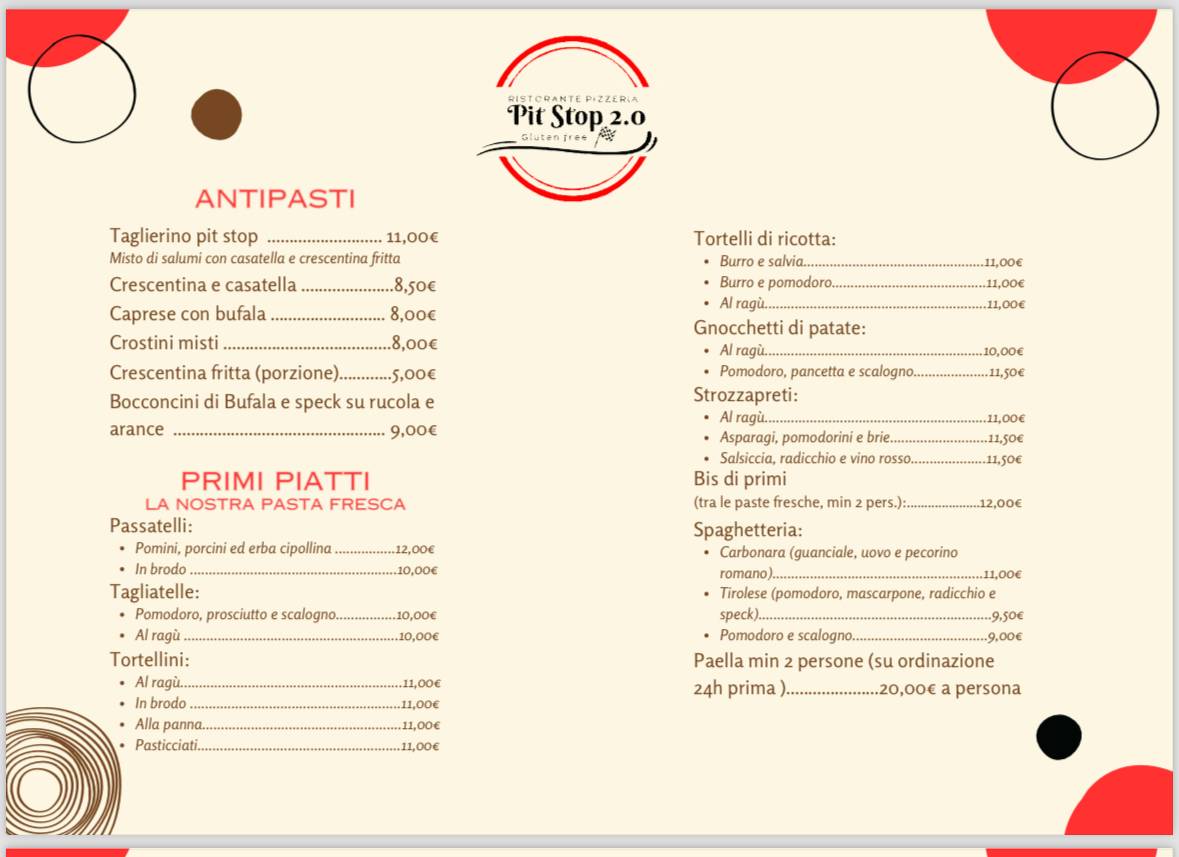 Menu di Pit Stop 2.0 